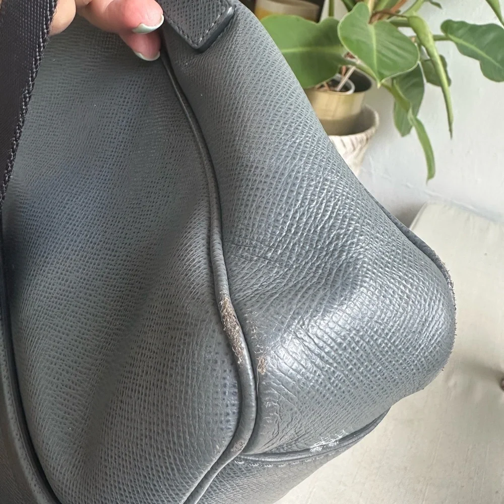 Hugo Boss Charcoal Leather Briefcase